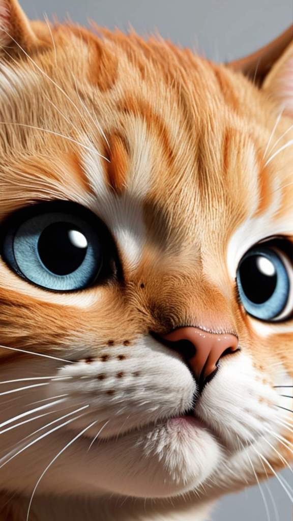 Cartoon cat face mobile wallpaper hd