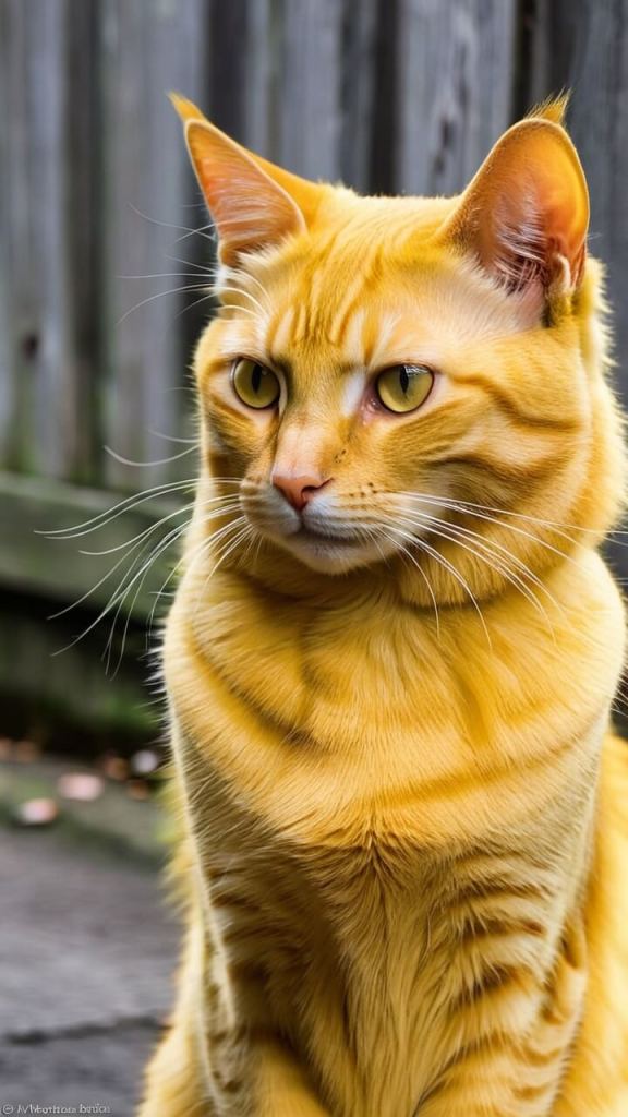 Picture of a yellow cat digital art