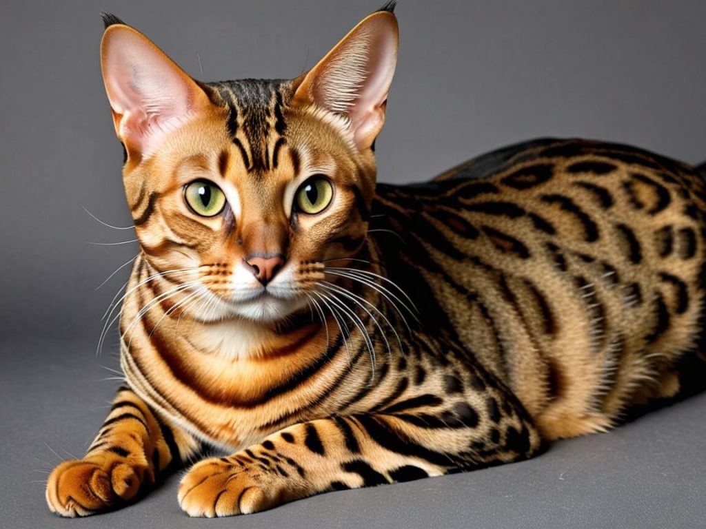 Bengal cat picture black and orange